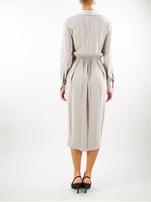 Midi wraparound dress in viscose georgette fabric Elisabetta Franchi ELISABETTA FRANCHI | abito en | ABT5241E2155